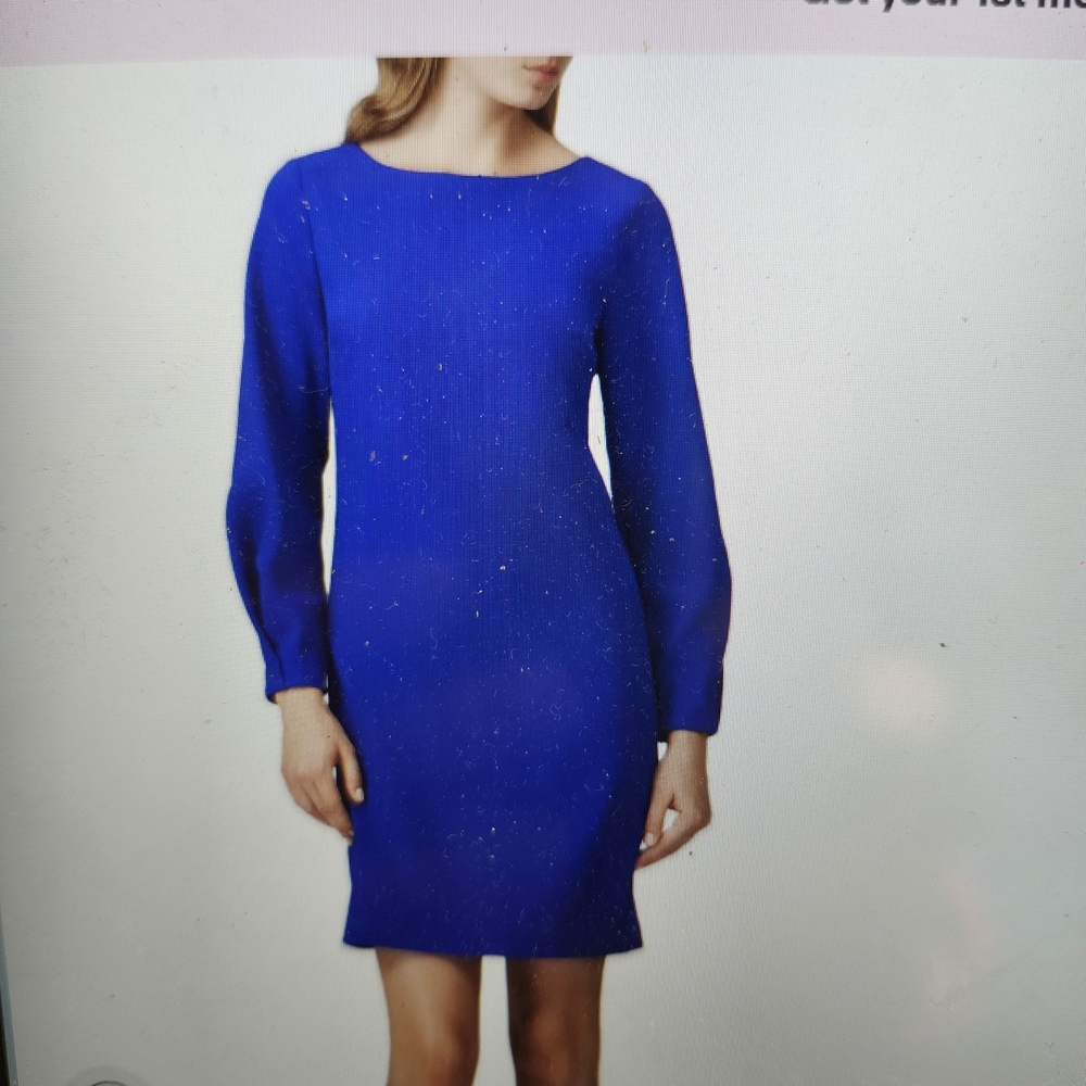 Trina Turk Vibrant Blue Long Sleeve Dress